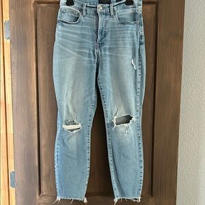 Distressed Light Blue Jeans